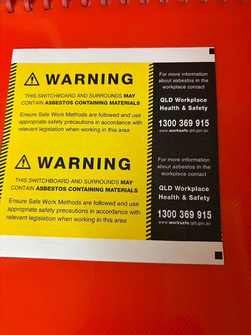 Professionally printed warning and product label